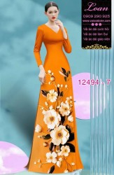 Vải áo dài hoa in 3D cực đẹp