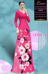 Vải áo dài hoa in 3D cực đẹp