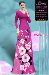 Vải áo dài hoa in 3D cực đẹp