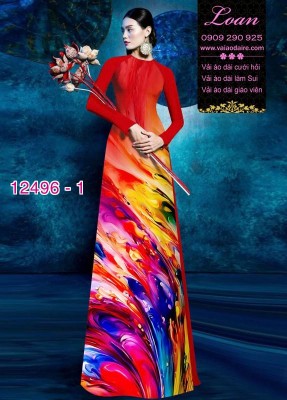 Vải áo dài đa màu sắc-DT 12496