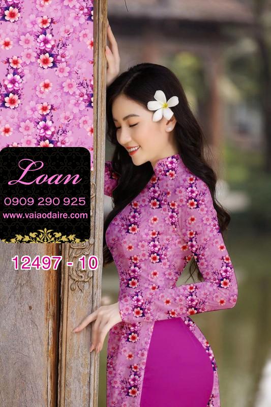 Vải áo dài hoa nhí Vải áo dài hoa nhí