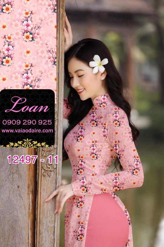 Vải áo dài hoa nhí Vải áo dài hoa nhí