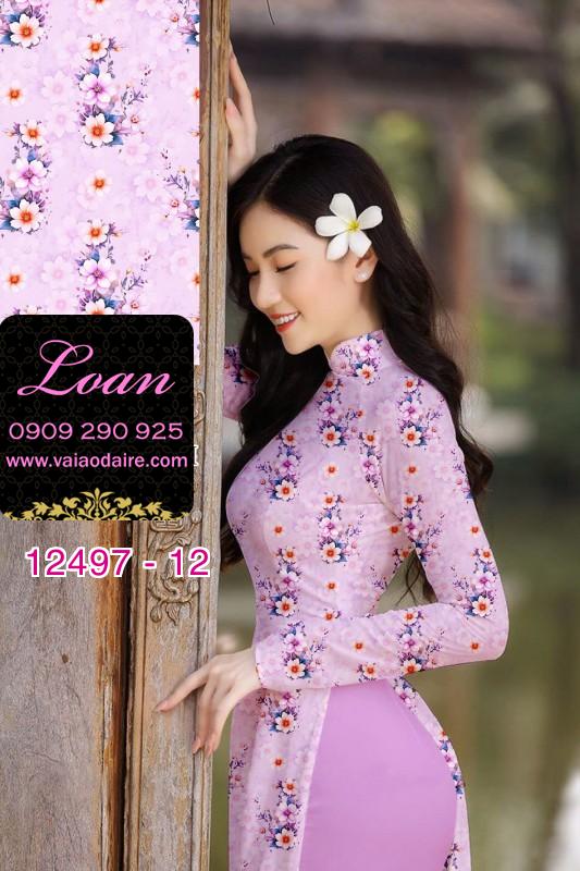 Vải áo dài hoa nhí Vải áo dài hoa nhí