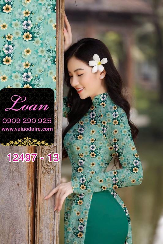 Vải áo dài hoa nhí Vải áo dài hoa nhí