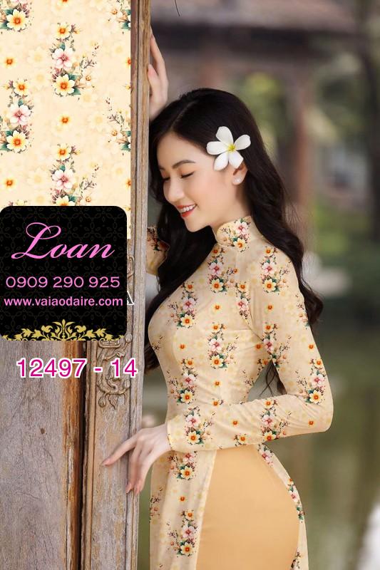 Vải áo dài hoa nhí Vải áo dài hoa nhí