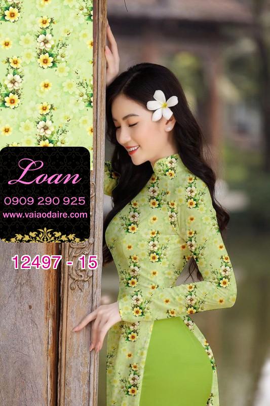 Vải áo dài hoa nhí Vải áo dài hoa nhí