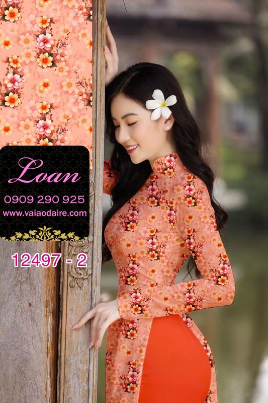 Vải áo dài hoa nhí Vải áo dài hoa nhí