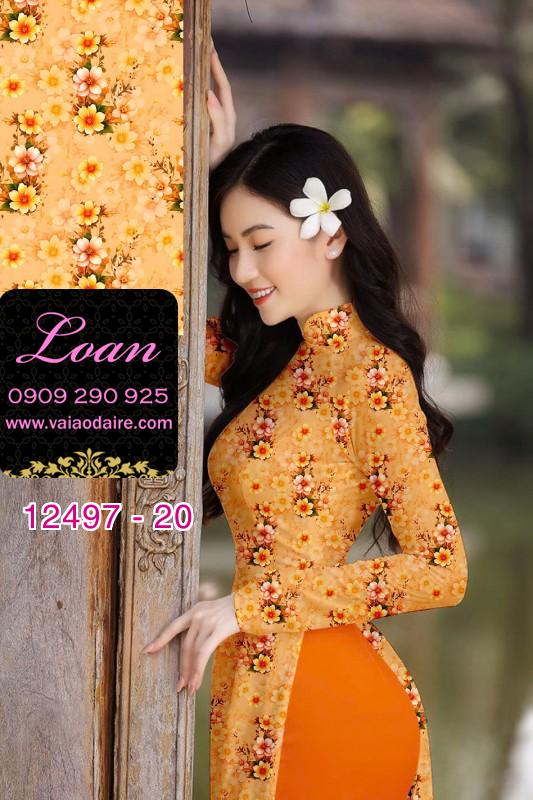 Vải áo dài hoa nhí Vải áo dài hoa nhí