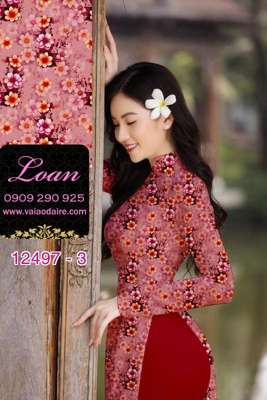 Vải áo dài hoa nhí Vải áo dài hoa nhí
