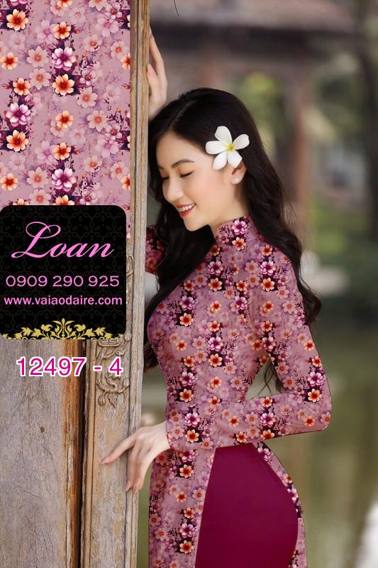 Vải áo dài hoa nhí Vải áo dài hoa nhí