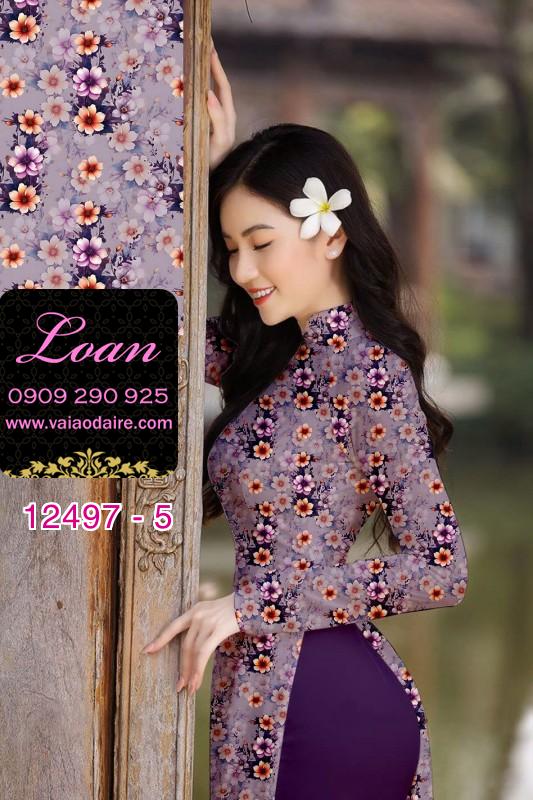 Vải áo dài hoa nhí Vải áo dài hoa nhí