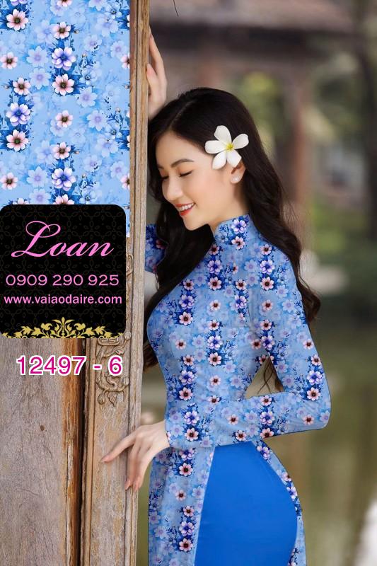 Vải áo dài hoa nhí Vải áo dài hoa nhí