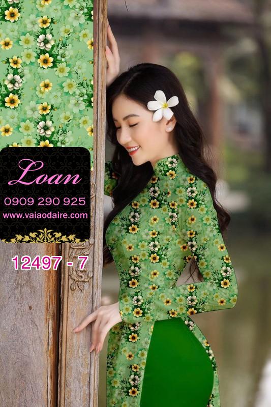 Vải áo dài hoa nhí Vải áo dài hoa nhí