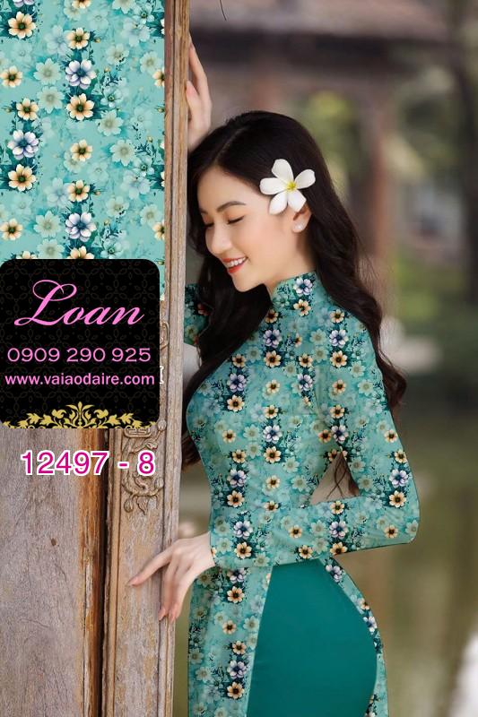 Vải áo dài hoa nhí Vải áo dài hoa nhí