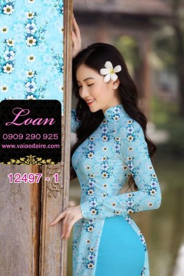 Vải áo dài hoa nhí-DT 12497