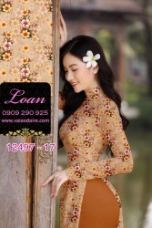 Vải áo dài hoa nhí