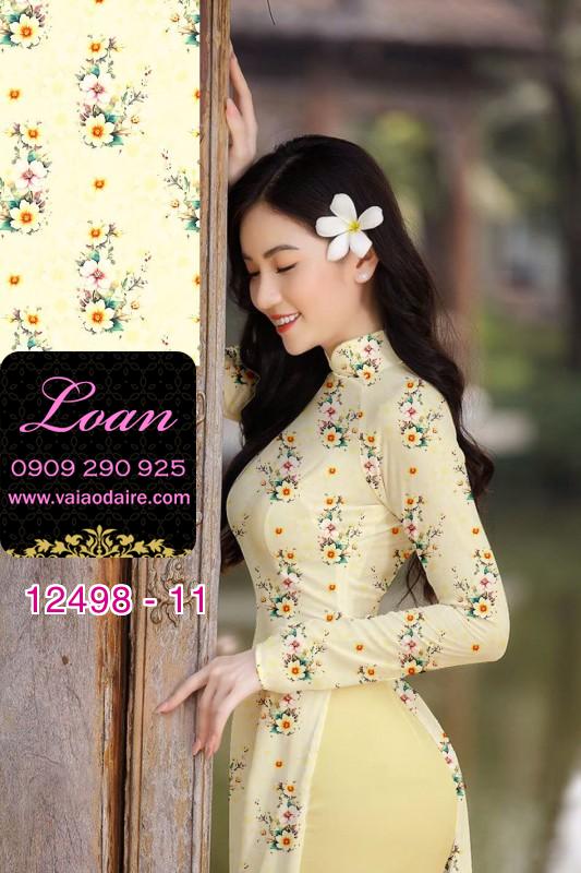 Vải áo dài hoa nhí