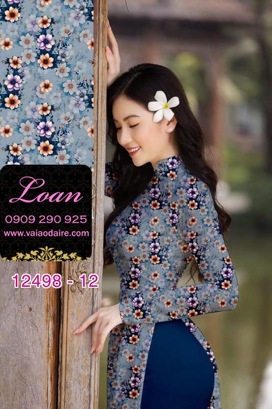 Vải áo dài hoa nhí