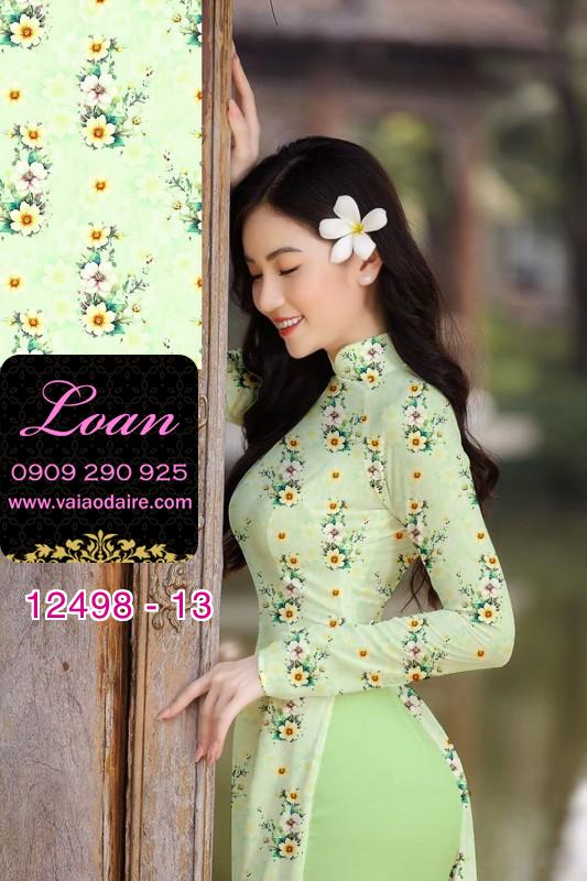 Vải áo dài hoa nhí