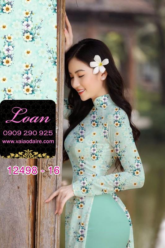 Vải áo dài hoa nhí