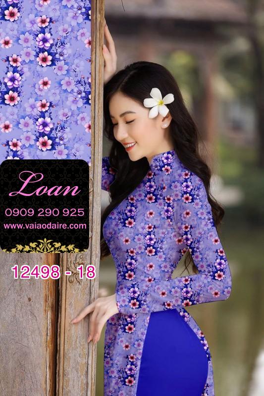 Vải áo dài hoa nhí