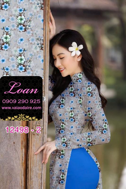 Vải áo dài hoa nhí