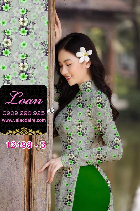 Vải áo dài hoa nhí