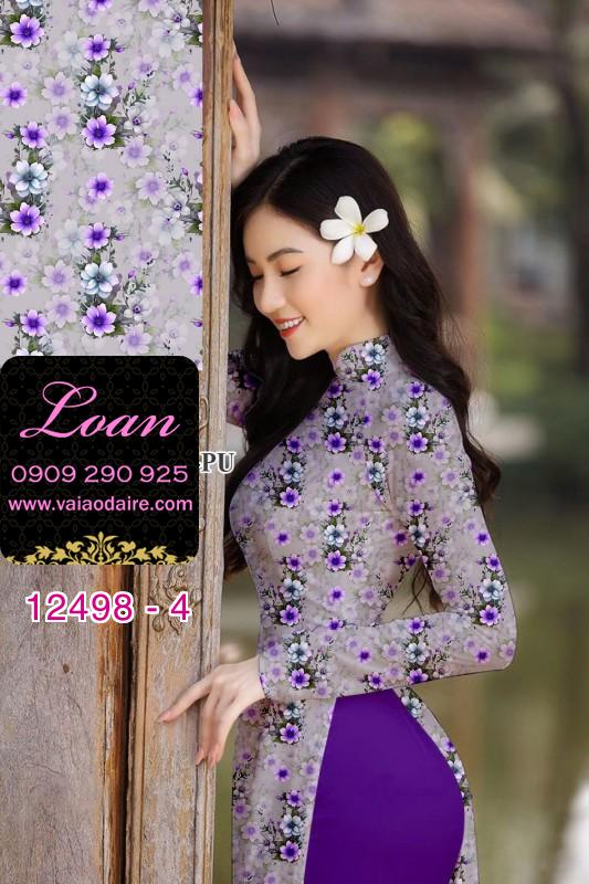Vải áo dài hoa nhí