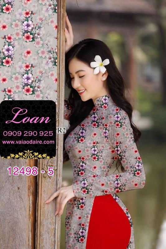Vải áo dài hoa nhí