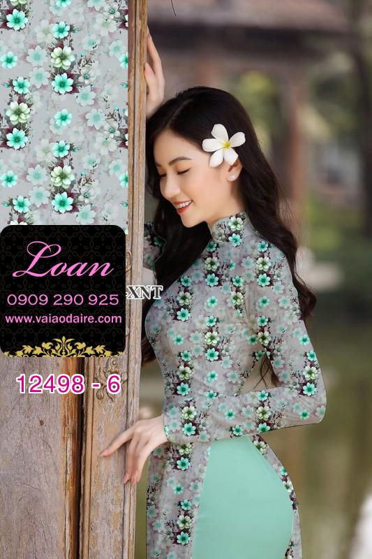 Vải áo dài hoa nhí