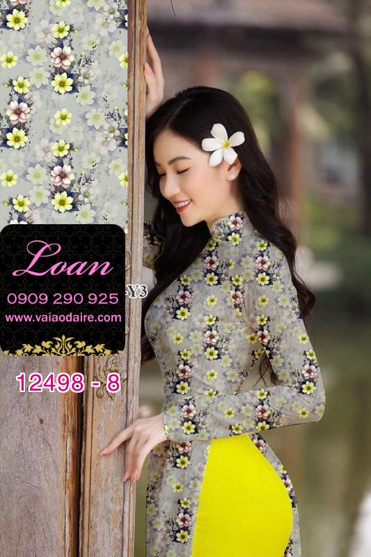 Vải áo dài hoa nhí
