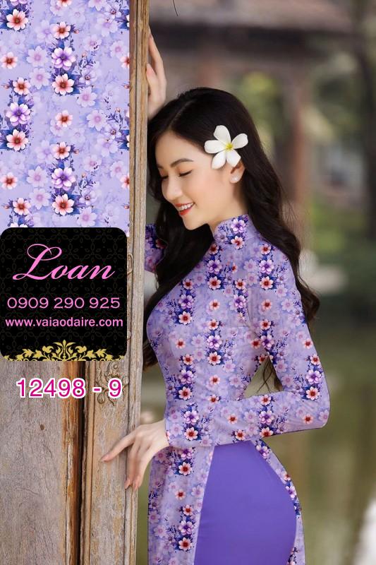 Vải áo dài hoa nhí