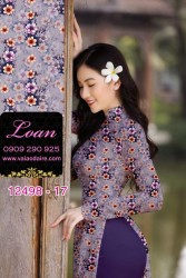 Vải áo dài hoa nhí