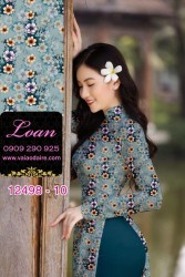 Vải áo dài hoa nhí