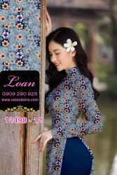 Vải áo dài hoa nhí
