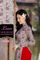Vải áo dài hoa nhí