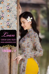 Vải áo dài hoa nhí