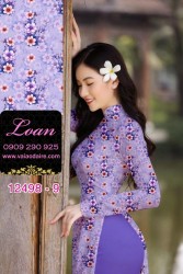 Vải áo dài hoa nhí