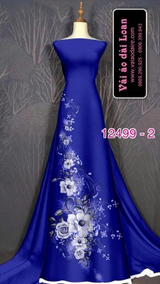 Vải áo dài hoa hồng in 3D-DT 12499