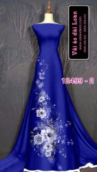 Vải áo dài hoa hồng in 3D