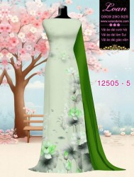 Vải áo dài hoa sen in 3D