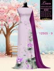 Vải áo dài hoa sen in 3D