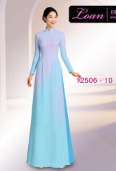 Vải áo dài chấm bi - loang màu