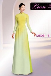 Vải áo dài chấm bi - loang màu