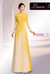 Vải áo dài chấm bi - loang màu