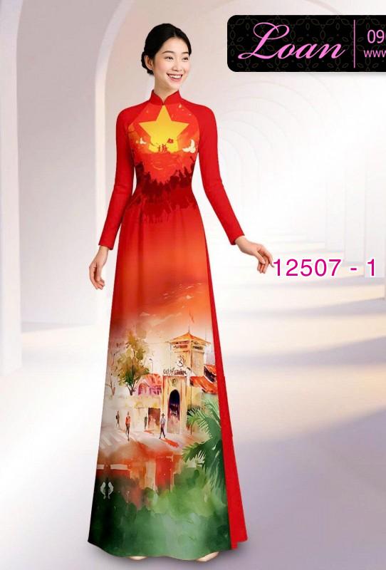 Vải áo dài cờ Việt Nam - chợ Bến Thành Vải áo dài cờ Việt Nam - chợ Bến Thành