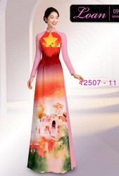 Vải áo dài cờ Việt Nam - chợ Bến Thành