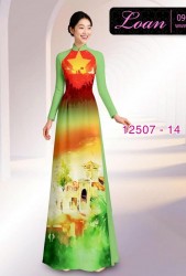 Vải áo dài cờ Việt Nam - chợ Bến Thành