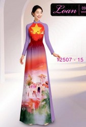 Vải áo dài cờ Việt Nam - chợ Bến Thành