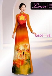 Vải áo dài cờ Việt Nam - chợ Bến Thành